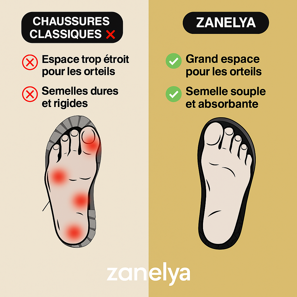 Zanelya - Les chaussures ergonomiques antidérapantes qui soulagent vos pieds.
